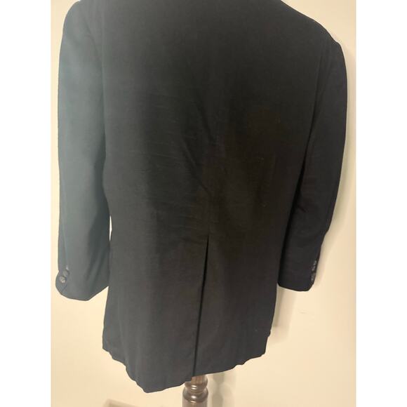 Oxxford Clothes Neiman Marcus Cashmere Suit Jacket Black Size 42 R JL - Picture 6 of 15